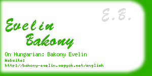 evelin bakony business card